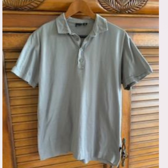 Hugo Boss Mens Gray Size L Mercerized Cotton Polo Shirt "Made in ITALY" - Picture 1 of 4